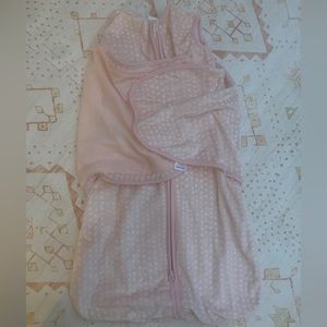 Halo® Droplet Dot Swaddle SleepSack - Blush - Small (3-6 months)